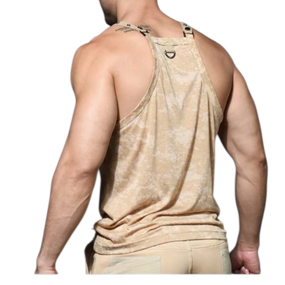 Andrew Christian Special Forces Capsule Snap Tank Sand Large - Picture 12 of 13